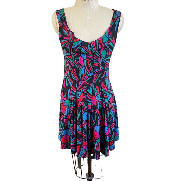 Marc by Marc Jacobs Silk Geometric Sundress Women’s Size Large Y2K - Picture 1 of 7